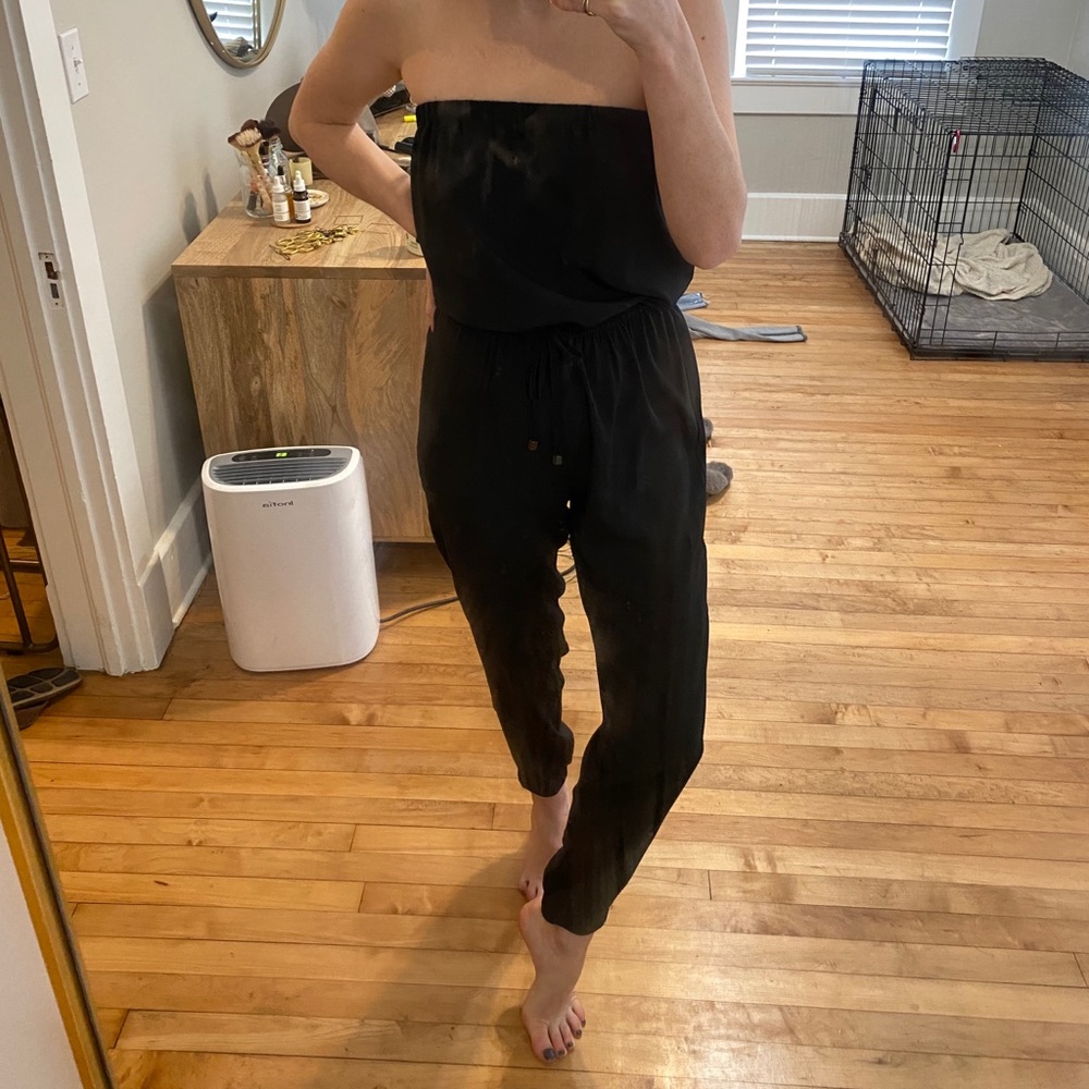Kensie Black Strapless Jumpsuit